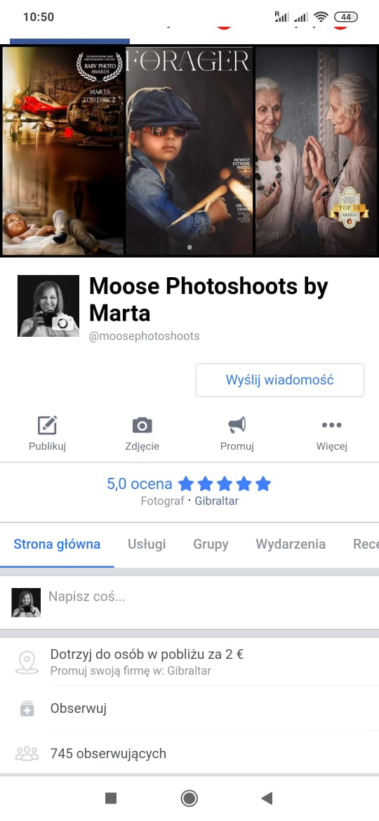 facebook, social media account, my account, moose photoshoots, photographer Gibraltar